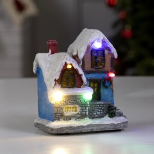 Фигура светодиодная "Заснеженный дом" 9x6x10 см, 5 LED, AААx3 (не в компл.), МУЛЬТИ