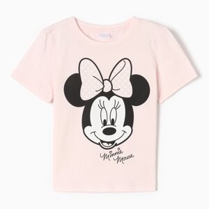 Футболка детская Disney "Minnie Mouse", рост 98-104 (30), розовый МИКС
