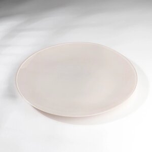 Тарелка "Капучино", стеклянная, d=28 см, цвет серый