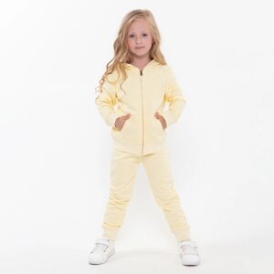 Костюм для девочки GAP (толстовка, брюки), цвет жёлтый, рост 110 см (5 лет)