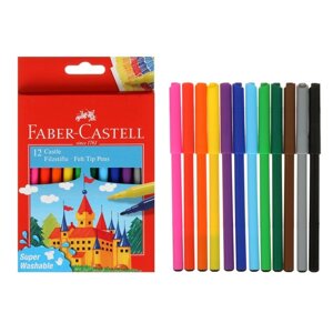 Фломастеры 12цв Faber-Castell "Замок" смываемые, к/к с е/п 554201