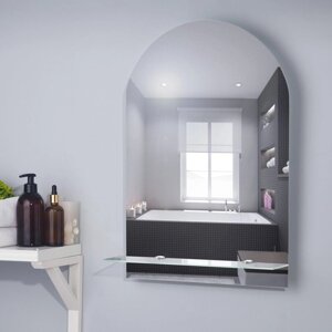 Зеркало "Арка", настенное, с полочкой, 3959 см