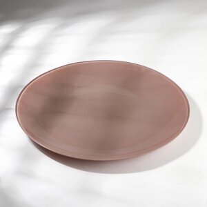 Тарелка "Мокко", стеклянная, d=28 см, цвет коричневый