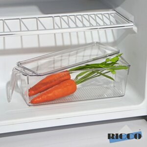 Органайзер для холодильника с крышкой и ручкой, 321010 см