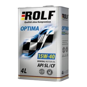 Моторное масло Rolf Optima 15W-40API SL/CF, 4 л