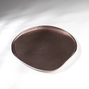 Тарелка с бортом Trend, стеклянная, d=28 см, цвет коричневый