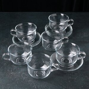 Сервиз чайный на 6 персон "Ташкент", 12 предметов: чашка 290 мл, блюдце