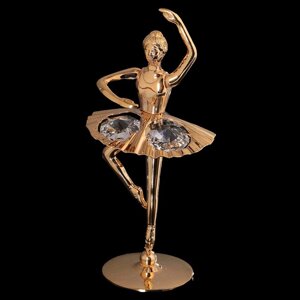 Сувенир "Балерина с поднятой рукой", 6х6х11 см, с кристаллами Сваровски