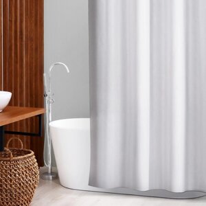 Штора для ванной комнаты SAVANNA "Классика", с люверсами, 200200 см, полиэстер, цвет белый