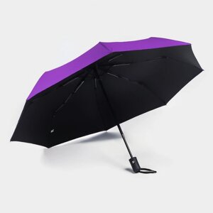 Зонт автоматический "Однотонный", ветроустойчивый, 3 сложения, 8 спиц, R = 48 см, цвет МИКС