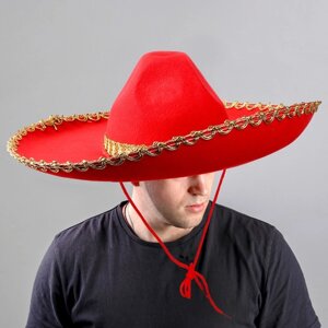Шляпа "Мексиканка", красная