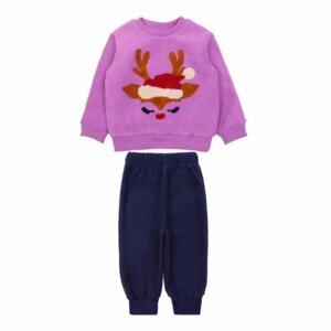 Комплект для детей (свитшот, брюки), цвет фиолетовый, рост 92 см