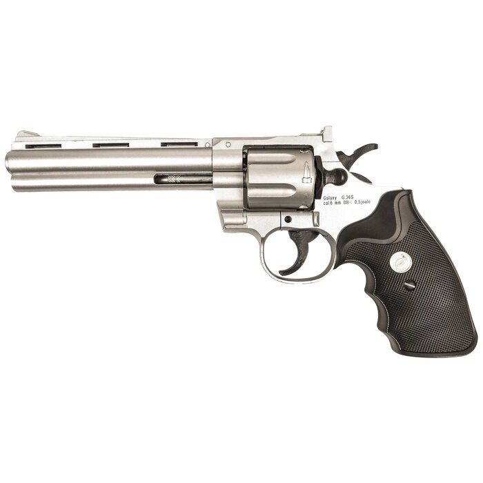 Пистолет страйкбольный Galaxy Colt Python G. 36S, серебристый, 6 мм от компании Интернет-гипермаркет «MOLL» - фото 1