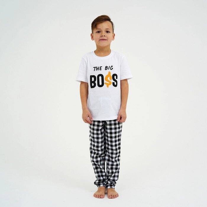 Пижама детская (футболка, брюки) KAFTAN "Boss" р. 30 (98-104) от компании Интернет-гипермаркет «MOLL» - фото 1