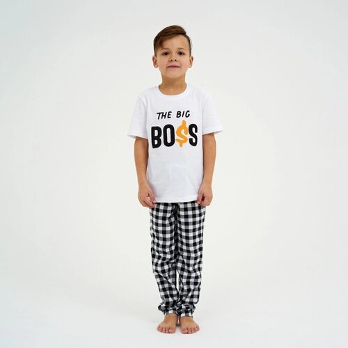 Пижама детская (футболка, брюки) KAFTAN "Boss" р. 30 (98-104)