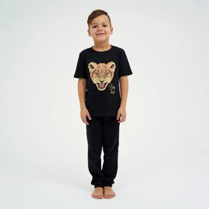 Пижама детская (футболка, брюки) KAFTAN "Lion" р. 30 (98-104)