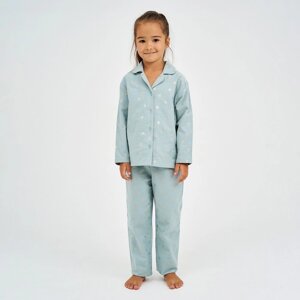 Пижама детская (рубашка, брюки) KAFTAN "Одуванчики", р. 122-128, мятный