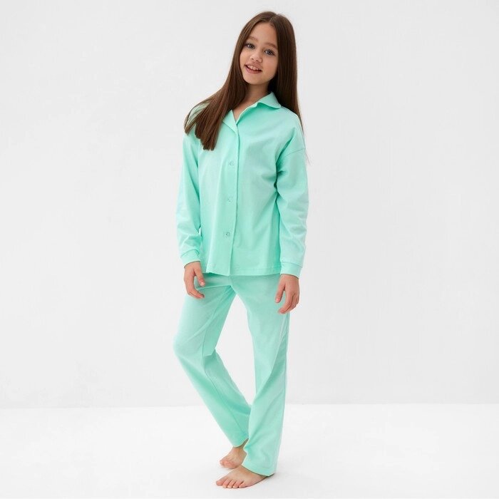 Пижама детская (рубашка и брюки) MINAKU, цвет мятный, рост 98 см от компании Интернет-гипермаркет «MOLL» - фото 1