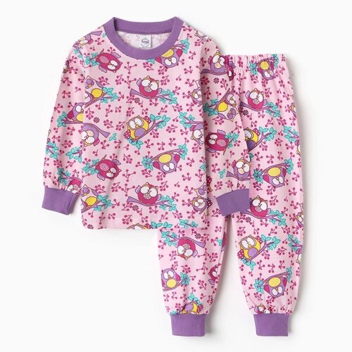 Пижама для девочки, цвет фуксия, рост 110 см