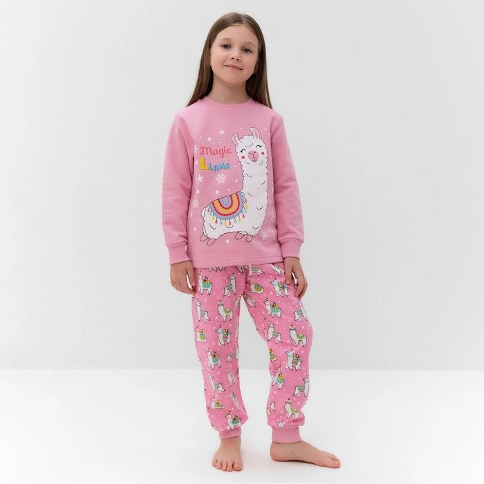 Пижама для девочки, цвет розовый, рост 98 см от компании Интернет-гипермаркет «MOLL» - фото 1