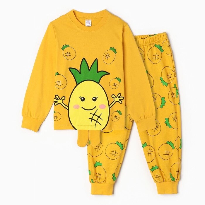 Пижама для девочки, цвет тёмно-желтый, рост 104 см от компании Интернет-гипермаркет «MOLL» - фото 1