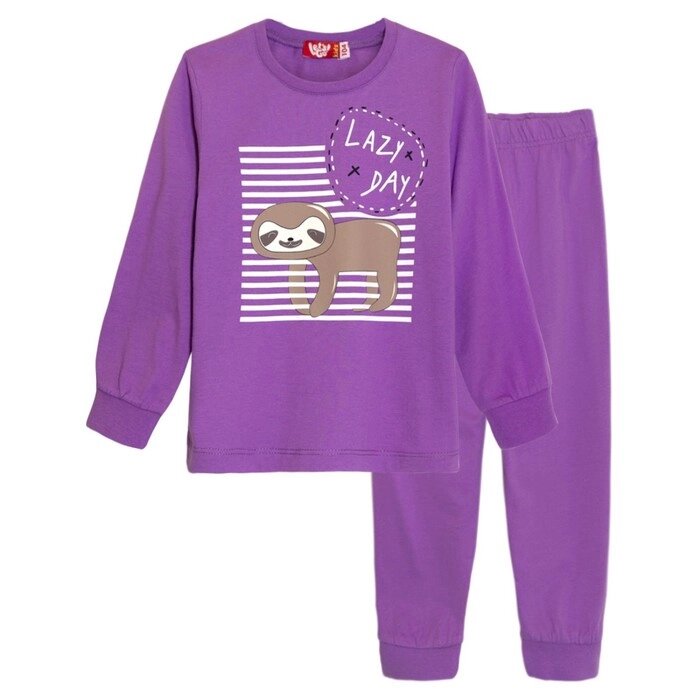 Пижама для девочки, рост 104 см, цвет лиловый от компании Интернет-гипермаркет «MOLL» - фото 1