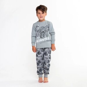 Пижама для мальчика А. 8-29-1., цвет серый, рост 110
