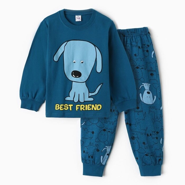 Пижама для мальчика, цвет джинсовый, рост 104 см от компании Интернет-гипермаркет «MOLL» - фото 1