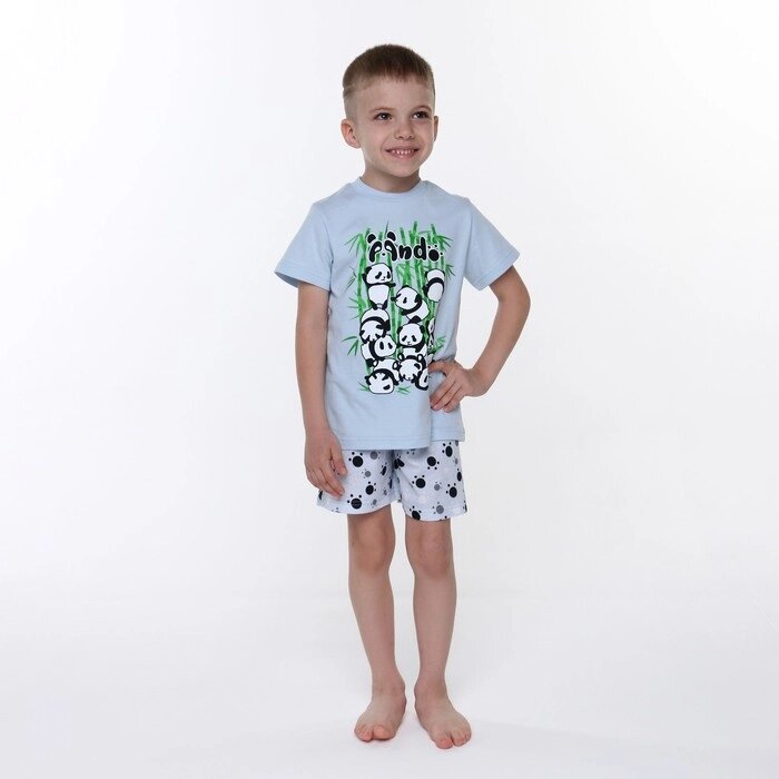 Пижама для мальчика, цвет голубой, рост 110 см от компании Интернет-гипермаркет «MOLL» - фото 1