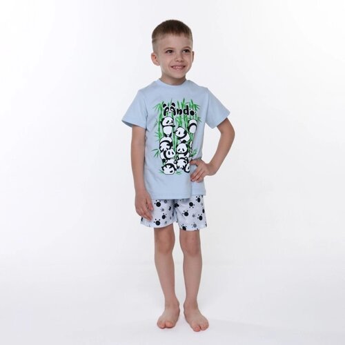Пижама для мальчика, цвет голубой, рост 134 см