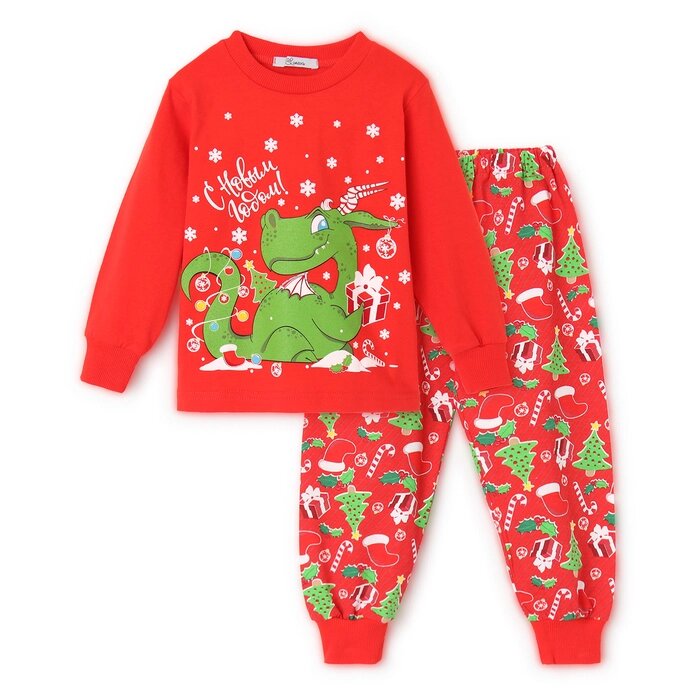 Пижама для мальчика, цвет красный, рост 122 см от компании Интернет-гипермаркет «MOLL» - фото 1