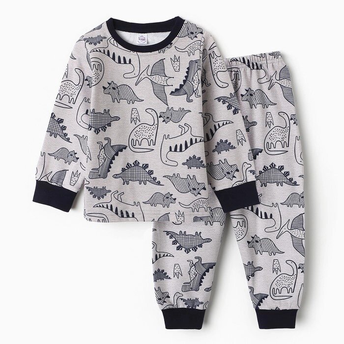 Пижама для мальчика, цвет серый меланж, рост 104 см от компании Интернет-гипермаркет «MOLL» - фото 1