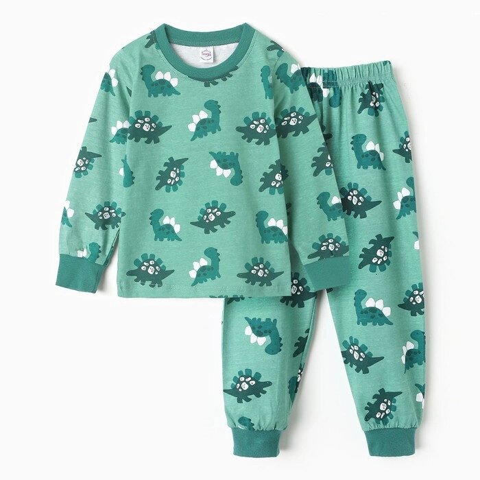 Пижама для мальчиков, цвет зеленый, рост 110 см от компании Интернет-гипермаркет «MOLL» - фото 1
