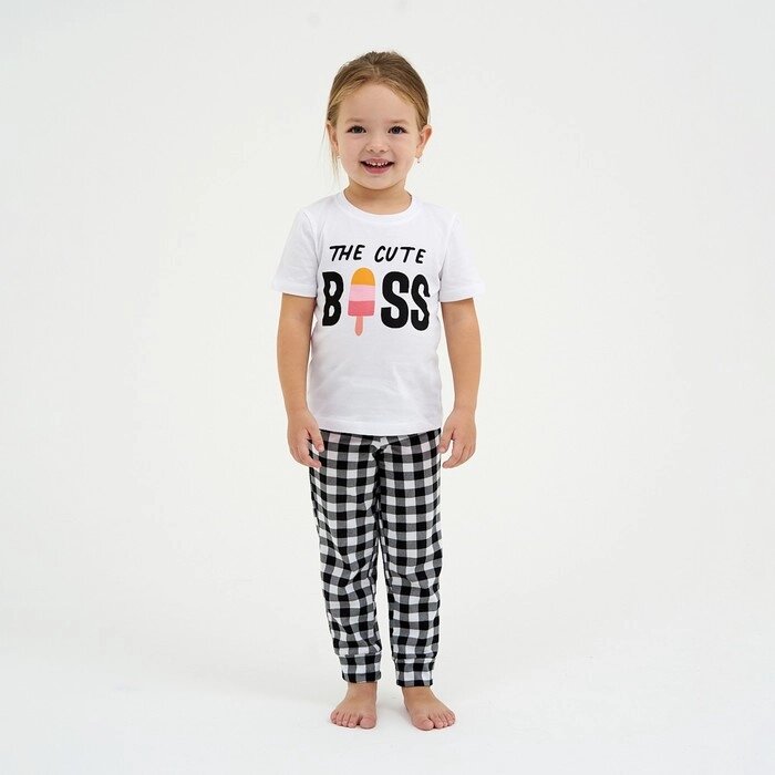 Пижама (футболка, брюки) KAFTAN "Boss" рост 110-116 (32) от компании Интернет-гипермаркет «MOLL» - фото 1