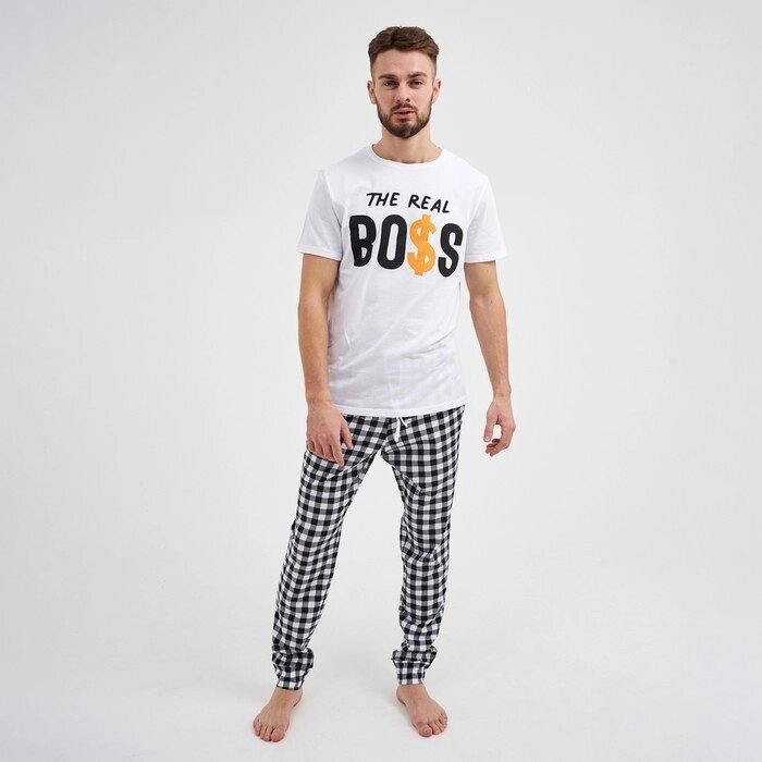 Пижама мужская (футболка и брюки) KAFTAN "Boss" р. 56 от компании Интернет-гипермаркет «MOLL» - фото 1