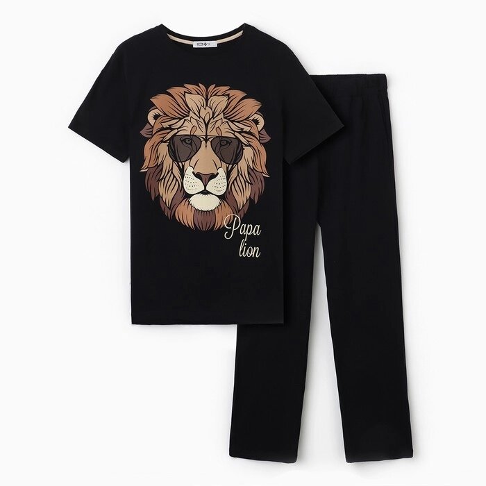 Пижама мужская (футболка и брюки) KAFTAN "Lion" р. 56 от компании Интернет-гипермаркет «MOLL» - фото 1