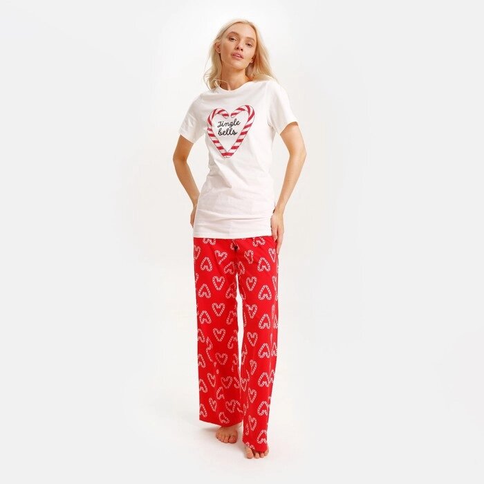 Пижама новогодняя женская (футболка и брюки) KAFTAN Girl, размер 40-42 от компании Интернет-гипермаркет «MOLL» - фото 1