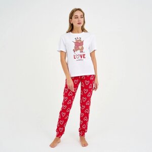 Пижама женская (футболка и брюки) KAFTAN "Love" р. 48-50