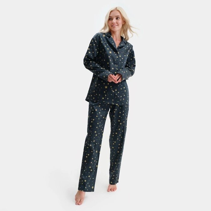 Пижама женская KAFTAN "Звезды", р. 52-54, темно-синий от компании Интернет-гипермаркет «MOLL» - фото 1