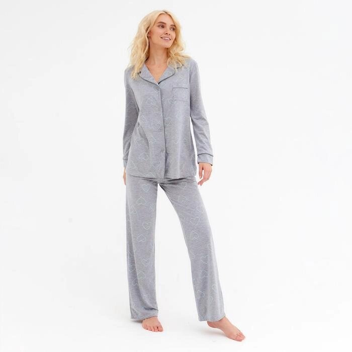 Пижама женская (рубашка и брюки) KAFTAN "Fresh" р. 40-42 от компании Интернет-гипермаркет «MOLL» - фото 1