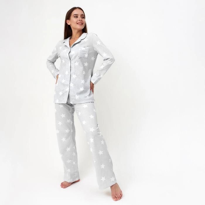 Пижама женская (рубашка и брюки) KAFTAN "Star" р. 40-42 от компании Интернет-гипермаркет «MOLL» - фото 1