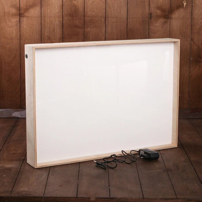 Планшет для рисования песком, 42  60 см, фанера, оргстекло: 2 мм, с белой подсветкой, без песка от компании Интернет-гипермаркет «MOLL» - фото 1