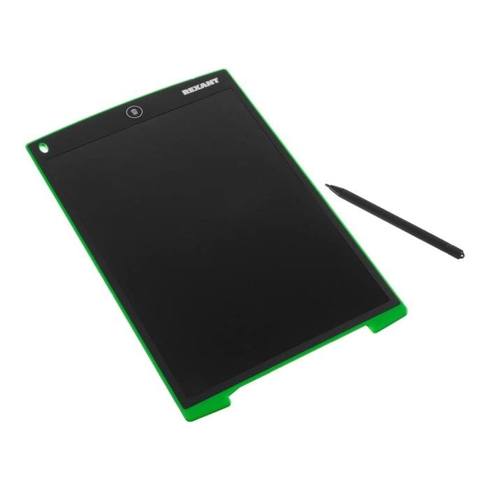 Планшет для рисования Rexant 70-5003, 12'', защита от стирания, чёрно-зеленый от компании Интернет-гипермаркет «MOLL» - фото 1