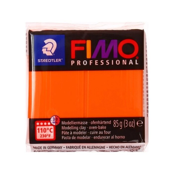 Пластика - полимерная глина 85г FIMO professional, оранжевый от компании Интернет-гипермаркет «MOLL» - фото 1