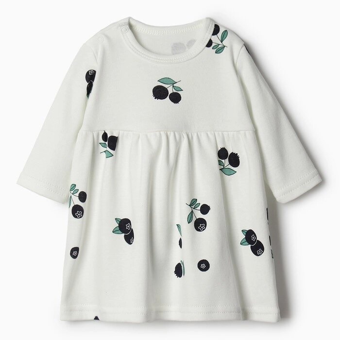 Платье Bloom Baby Черники с дл. рукавом, р. 62 см, молочный от компании Интернет-гипермаркет «MOLL» - фото 1