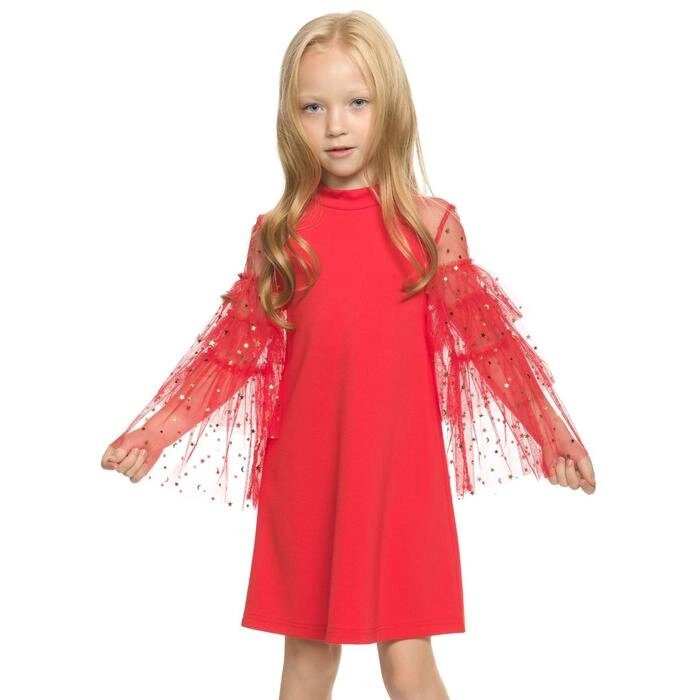 Платье для девочек, рост 98 см, цвет красный от компании Интернет-гипермаркет «MOLL» - фото 1