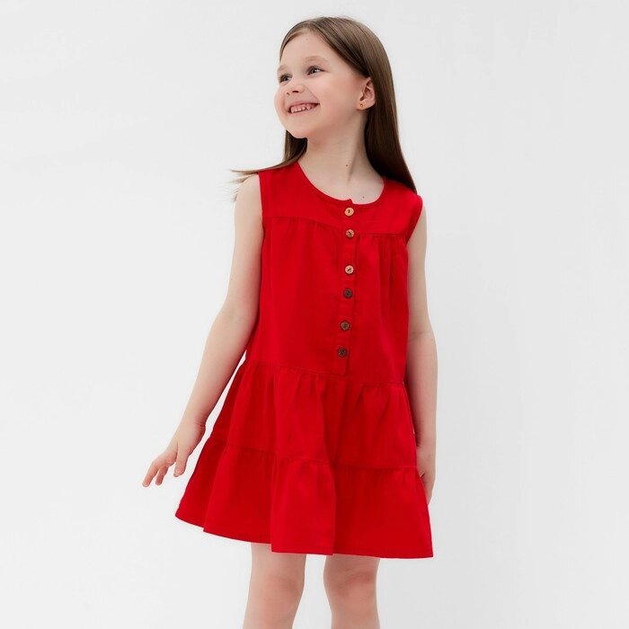 Платье для девочки, цвет красный, рост 128 от компании Интернет-гипермаркет «MOLL» - фото 1