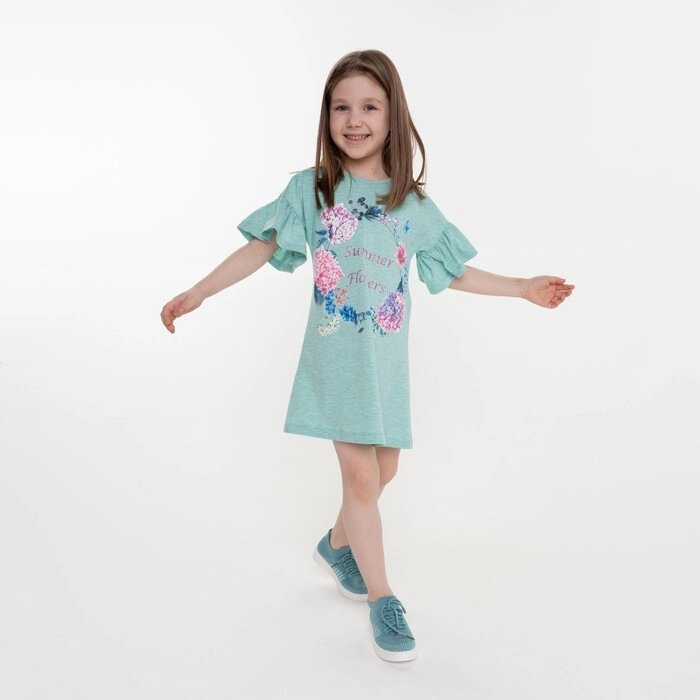 Платье для девочки, цвет мятный, рост 116 см от компании Интернет-гипермаркет «MOLL» - фото 1