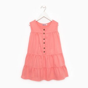 Платье для девочки, цвет персиковый, рост 122