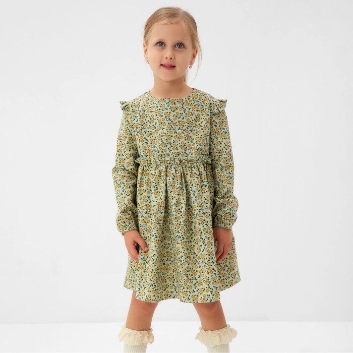 Платье для девочки MINAKU: Cotton collection цвет фисташковый, р-р 104 от компании Интернет-гипермаркет «MOLL» - фото 1